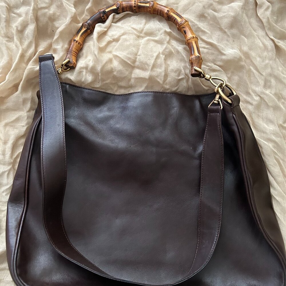 Gucci Bamboo Leather Diana 2way Hobo Bag